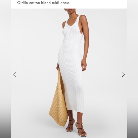 KHAITE White 'The Ottilie' Midi Dress - Picture 6 of 16